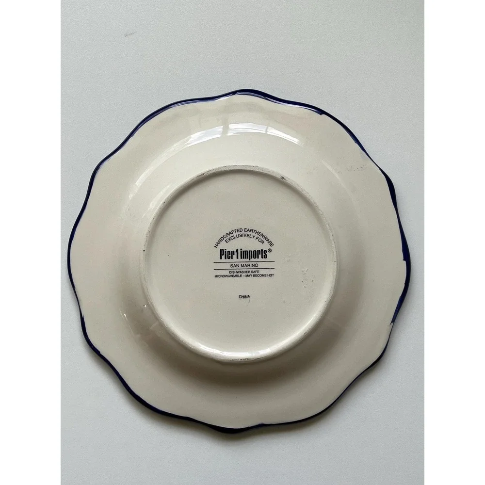 Pier One Imports San Marino Earthenware Salad Dessert or Bread Plate
